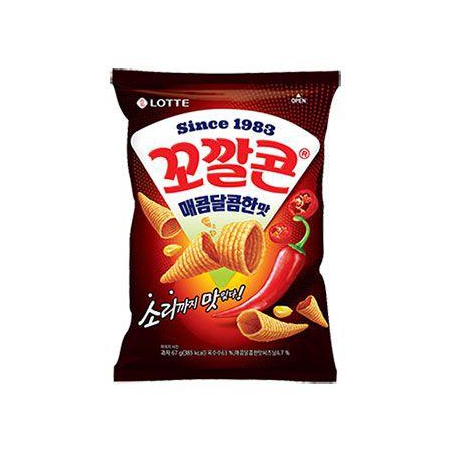 Lotte corn snack sweet & spicy67g