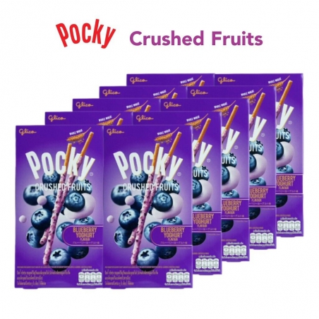 Glico Pocky-crushed-fruits - myrtille yaourt 38g